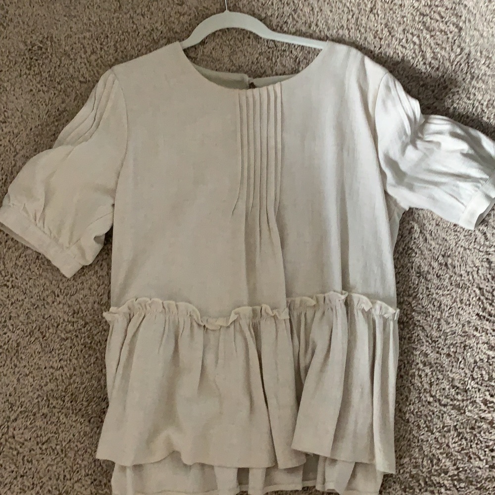 clad & cloth cream top